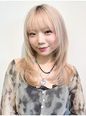 ダークパープル/くびれミディ/顔周りレイヤー/レイヤーカット
