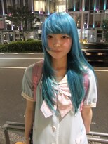ダブ アオヤマ(DaB AOYAMA)&nbsp;ブリーチ2回　ペールカラー　ターコイズ　ミントグリーン
