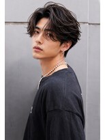 ブランニュー オーバー 難波店(Brandnew over)&nbsp;【Brandnew】センターパート＿メンズカット＿フェザーパーマ