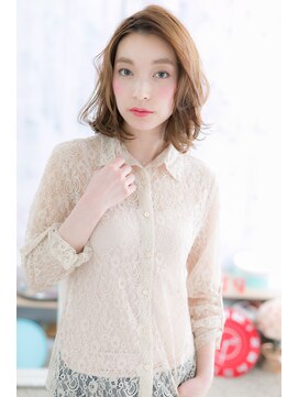 ミック 日暮里店(miq) ラフウェーブで…フェミニンミディa