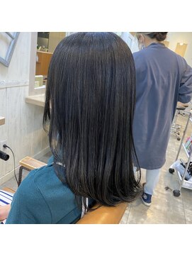 テトテ 天王寺店(tetote) 地毛風ストレート #アッシュブラック