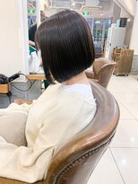 キャンバス バイ ネオリーブ 横浜西口(Canvas by neo.)&nbsp;大人かわいい小顔まとまりぱっつんボブ　20代30代40代