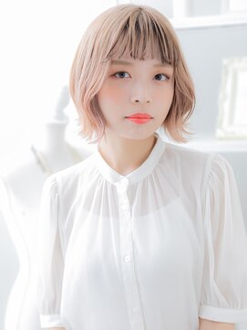 モッズヘア 越谷(mod's hair) ブロンドカラーフレンチガーリー小顔ボブa越谷10代20代30代