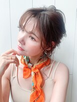 アイティー バイ アルバム 中野店(IT by ALBUM)&nbsp;まとめ髪_チェリーブラウンフェミニンロングダークアッシュ_8664