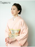 訪問着着付けヘアセット☆ルーズシニヨン☆