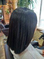 ロッソバイアルター 鎌取(ROSSO by aL-ter)&nbsp;黒髪/グレーベージュ/レイヤーロング/前髪パーマ 石橋奈津子