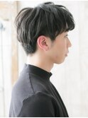 30代40代アッシュブラック伸ばしかけ重め韓国ヘアF越谷