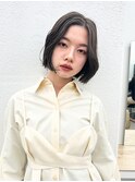 ショートボブ/抜け感/柔らかい印象/小顔見せ/大人可愛いスタイル