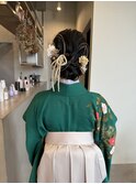卒業式/成人式/ヘアセット/シニヨン/水引/お団子/ヘアアレンジ