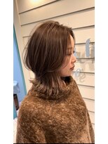 ノアエクレ 銀座(noah ecle)&nbsp;韓国風ニュアンスカラーくびれ外ハネレイヤー★