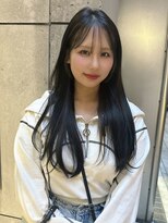 ヴィヴィ(VIVIE)&nbsp;黒髪質改善ストレートブルーブラック小顔前髪オリーブグレー