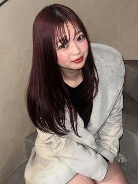 シピ バイ ブレス(shipi. by brace) ワインレッド/ブリーチリタッチ/レイヤーカット/髪質改善