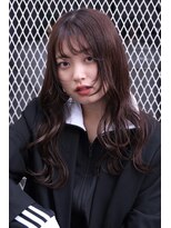 スリーマーク(THREE mark)&nbsp;顔周りレイヤーカット/くすみブラウンカラー