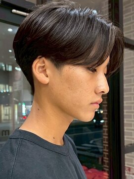 カルム(kalm) メンズセンターパートウルフセンターパートニュアンスパーマ襟足