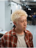 メンズボウズショートブロンドカラー