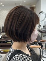 ヘアメイクアクト 都賀店&nbsp;顎ラインでスッキリ、丸みが可愛いショートボブ
