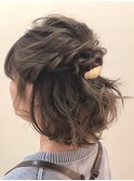 ボブハーフアップ