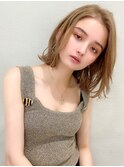 くびれミディ小顔ヘア★オリーブカラー20代30代/Silk-lei吉祥寺