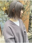 【Neoliveaim 横浜】切りっぱなしボブ×オリーブベージュ