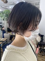 グリーン(green)&nbsp;黒髪でも似合うショートボブ！　bymisaki