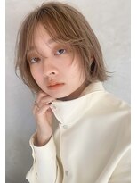 シアン(SYAN)&nbsp;小顔効果！透けベージュボブレイヤー