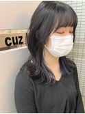 【cuz KLUB】襟足インナーカラー×ブルー【池袋】
