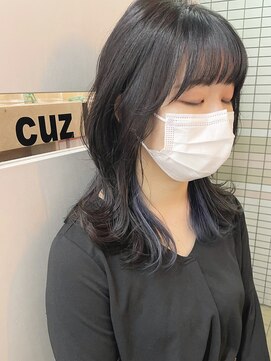 キューズ クラブ(cuz KLUB) 【cuz KLUB】襟足インナーカラー×ブルー【池袋】