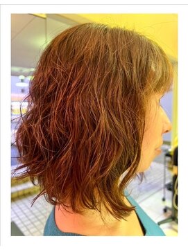 美容室 パッシュ(PASHU) カット+エアウェーブ+グレージュカラー