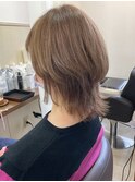 【見附　今町】ミディアム　ウルフヘア　ハイトーン　髪質改善