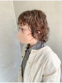 ウルフカット、ミディアムウルフ、インナーカラー