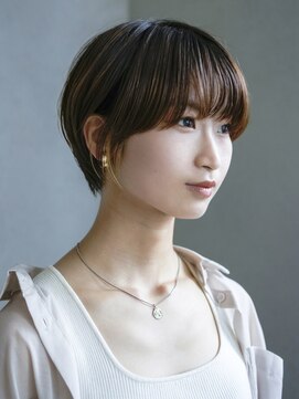 アルバム 渋谷パルコ(ALBUM) 美人ショート_斜めバンググレージュカラー_49274