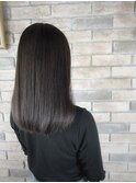 黒髪暗髪ブルーブラックワンカール美シルエットロング20代30代