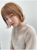 ミルクブラウン/ダークパープル/ナチュラルショート/夏/町田