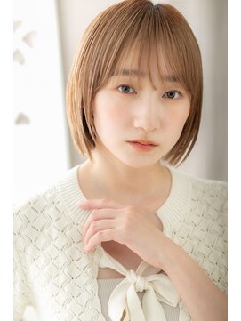 カバーヘア ブリス 大宮西口(COVER HAIR bliss) メルティカラーオレンジベージュ立体感小顔ボブY大宮20代30代