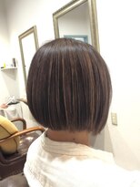 ヘアー グリーン(hair green) 30代40代50代/ミニボブ/白髪ぼかしハイライト/前下がりボブ