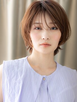 カバーヘアアンドスパ ブリス 浦和(COVER HAIR&SPA bliss) 艶感オレンジベージュイメチェンミニウルフカットY浦和30代40代
