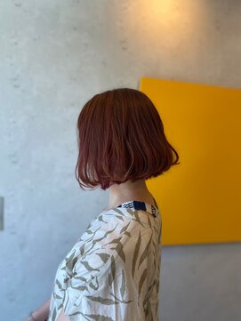アニュー ヘア アンド ケア(a New hair&care) チェリーレッド暖色カラーワインレッドフレンチボブ