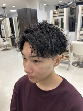プランタン フォー ヘアー(printemps FOR HAIR) アップバングショート×パーマ