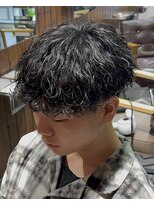 ルアン 大分駅店(ruen)&nbsp;大分メンズカットマッシュ波巻きスパイラルパーマmen's眉毛