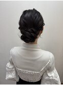 お呼ばれヘアセット　結婚式ヘアセット　20代 30代