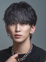 ネイビー(NAVY) 無造作質感が映える 韓国風レイヤーマッシュ