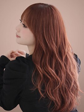 レム 長町店(L.E.M) 艶チェリーブラウン×ゆるウェーブロング