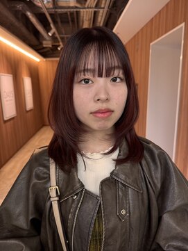 ソエル(Sowel) 【KANON】ボルドーカラー/レイヤーカット/ブリーチ無しカラー