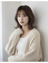 ニコフル(Nico-Hulu) ミディアムカール×ハイライトベージュ【人形町/浜町/水天宮