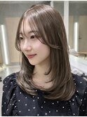 レイヤー　結べるレイヤー　ミディアムレイヤー　韓国巻き