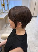 50代乾かすだけで簡単にまとまるくせ毛カバーヘア丸みショート