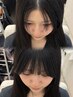 《生えグセが原因で前髪が作れなかった方へ》クロスパーマ+カット+TR