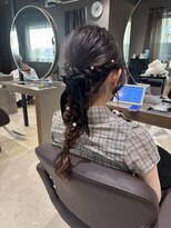 ショコラ アン 横須賀中央&nbsp;パール×リボンが可愛い編み下ろしアレンジ♪