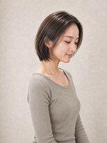 ページボーイ 高松レインボー店(PAGE BOY)&nbsp;サイドパートショートボブ/艶感ナチュラル/小顔大人ボブ