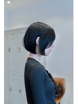 ベンジー 金山店(benji) 【乾かすだけでまとまる】ミニボブ×ブルーブラック